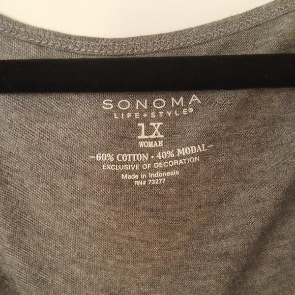 SONOMA LIFESTYLES DRESS 1X Gray Romper Like New - Picture 2 of 3